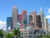 The New York, New York hotel.  Something seems wrong about the New York hotel being surrounded by Palm Trees.