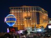 One of the neon signs for the Paris hotel in the foreground, with the Alladin in the background.  Two casinos we never went into, but I was fascinated by their pretty colors at night.