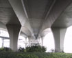 The I-90 floating bridge, as seen from Mercer island.