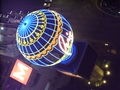 Looking down at the Paris Balloon from the Eiffel tower.