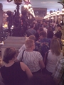 Here's the lovely line to get to the top of the Eiffel tower.  This little line, of perhaps 100 people or so took slightly over an hour to get through.