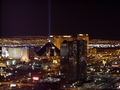 The Luxor hotel as seen from the top of the Rio.  Thanks to work, I managed to eat at the Voodoo lounge, which is on the 50th floor (nevermind the Rio doesn't have floors number 45 through 49).  Since the Rio is a bit off the strip, it's an amazing chance to view the entire strip from one spot.