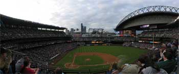 Safeco Field.  Taken from section 325, during the M's vs Expos game on 6/12/2004