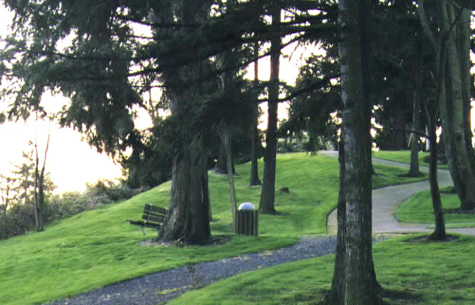 A small park that I pass everyday on my daily walk.